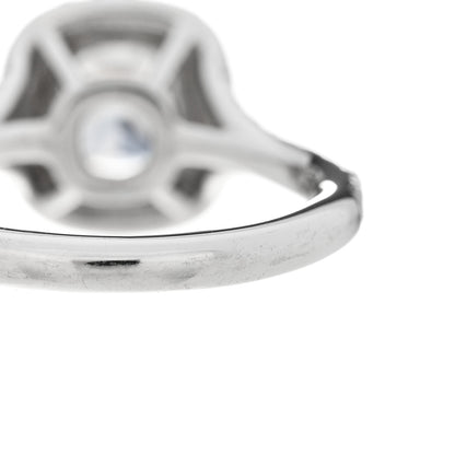 Tiffany Platinum Diamond .44ct Soleste Cushion Cut Double Halo Engagement Ring 44 3 7 of 8