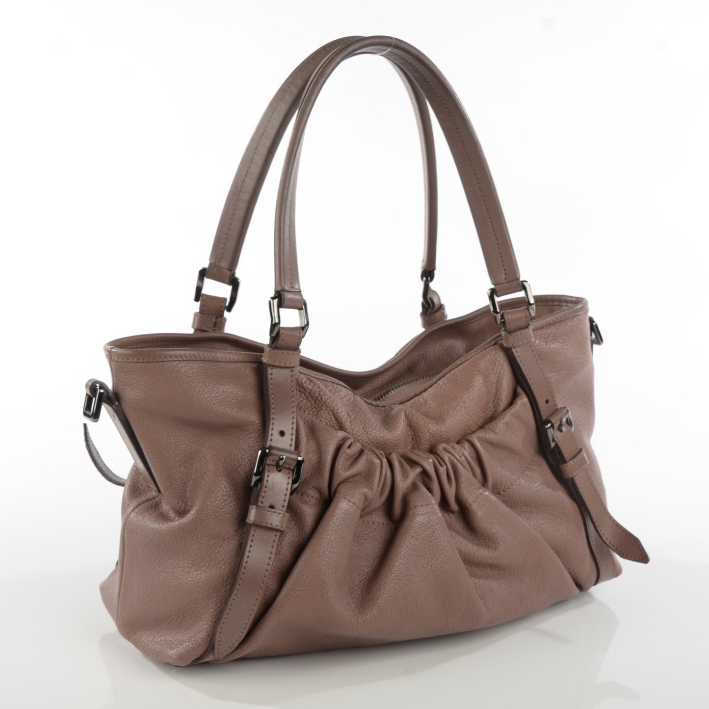 Heritage Grained Leather Farrar Drawstring Tote