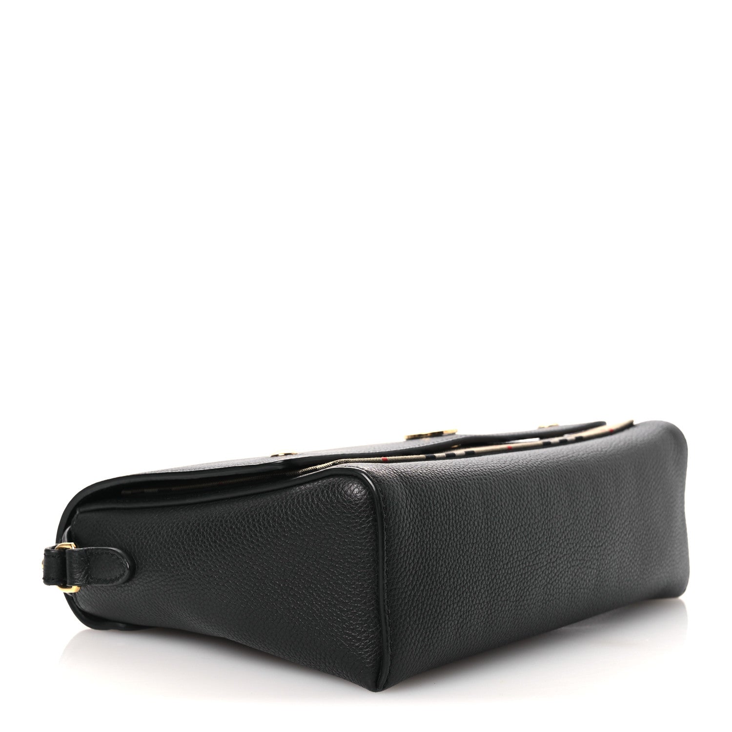Burberry Grainy Calfskin Vintage Check Note Crossbody Bag Black 4 of 11