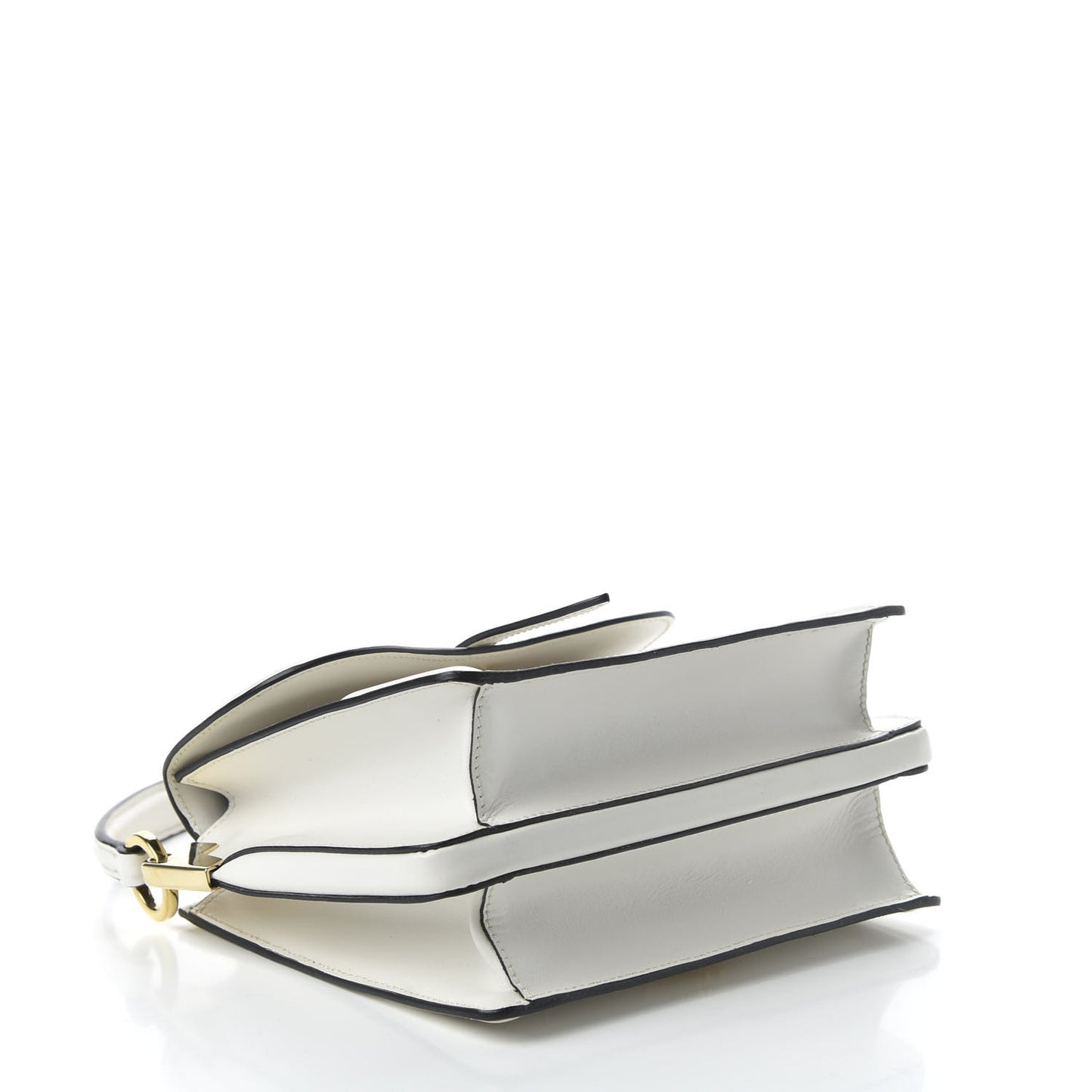 City Calfskin Small Belle Top Handle Bag Bianco