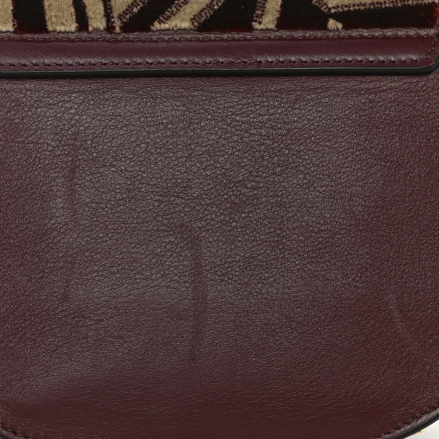 Velvet Calfskin Geometric Small Tess Bag Beige Brown