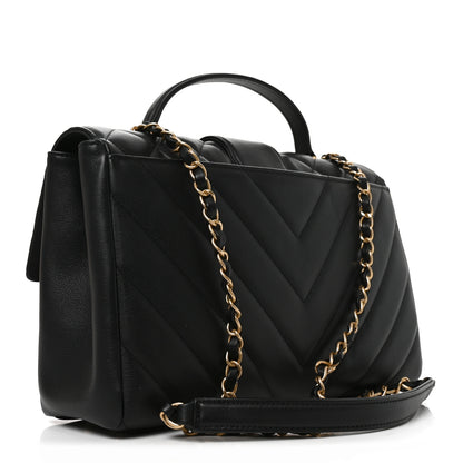 Chanel Calfskin Quilted Chevron In The City Bag Black 3 of 10