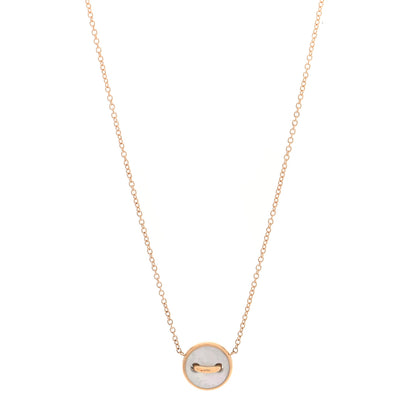 Pomellato 18K Rose Gold Diamond Malachite Mother of Pearl Pom Pom Dot Pendant Necklace 1 of 6