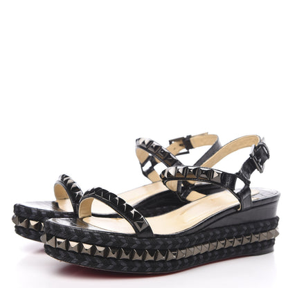 Christian Louboutin Alligator Rope Cataclou 60 Platform Sandals 39 Black 3 of 9