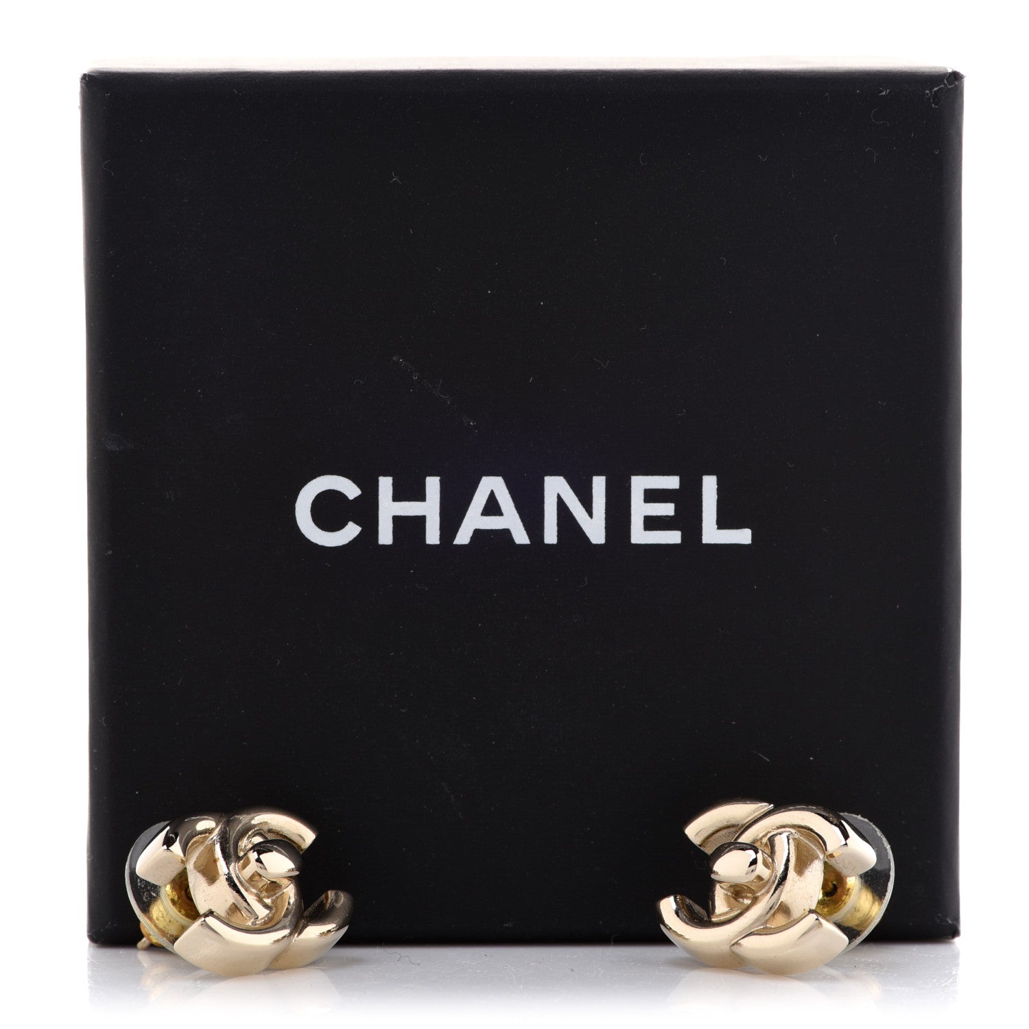 Chanel Metal CC Turnlock Earrings Gold 5 of 5