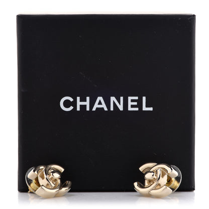 Chanel Metal CC Turnlock Earrings Gold 5 of 5