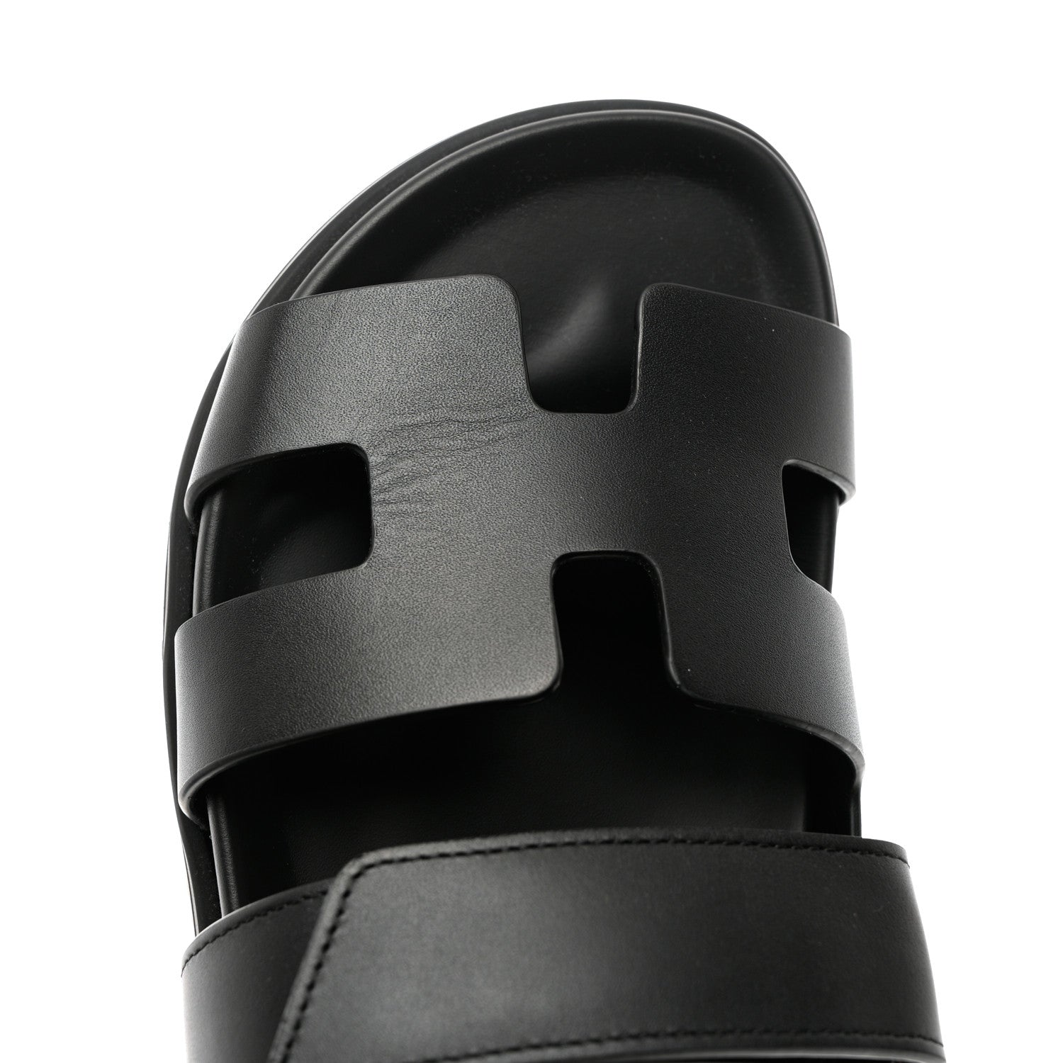 Hermes Calfskin Womens Chypre Sandals 35.5 Black 10 of 11