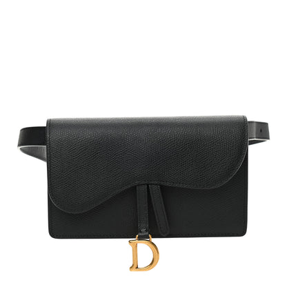 Christian Dior Grained Calfskin Saddle Belt Bag Black 1 of 9