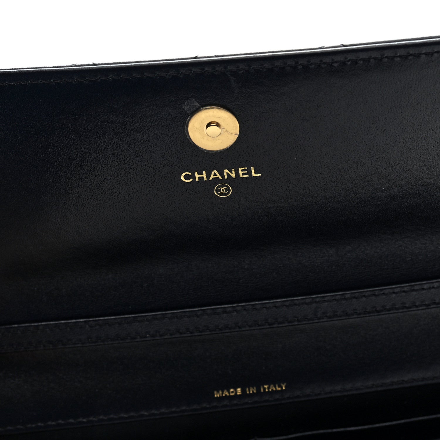 Chanel Lambskin Quilted Round Top Handle Flap Phone Holder With Chain Black 6 of 10