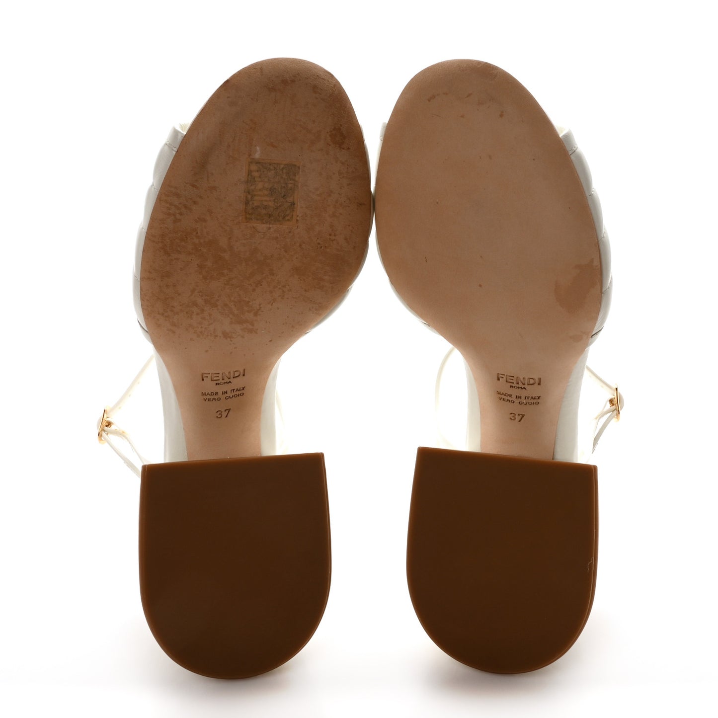 Vitello Promenade Slingback Sandals 37 White