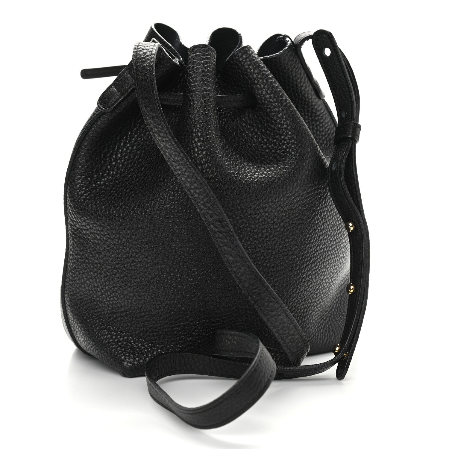 Mansur Gavriel Tumbled Calfskin Mini Bucket Bag Black 3 of 12