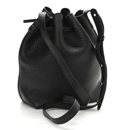 Mansur Gavriel Tumbled Calfskin Mini Bucket Bag Black 3 of 12