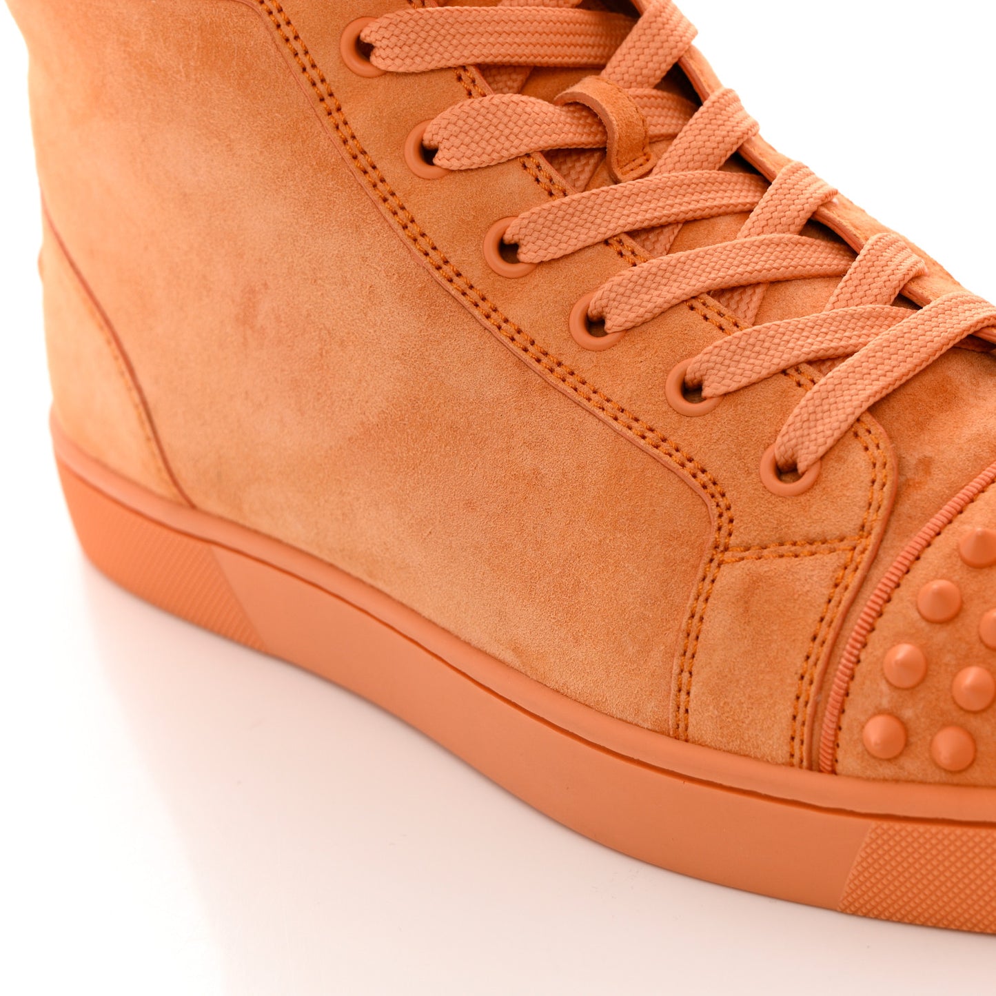 Veau Velours Mens Louis Orlato Flat Spikes Sneakers 41.5 Melon May