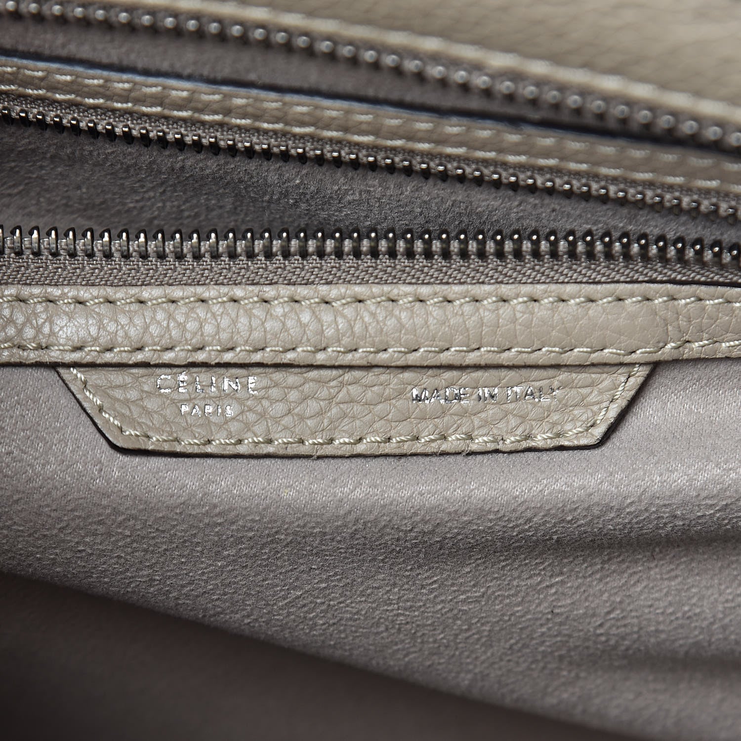 Celine Drummed Calfskin Mini Luggage Dune 6 of 10