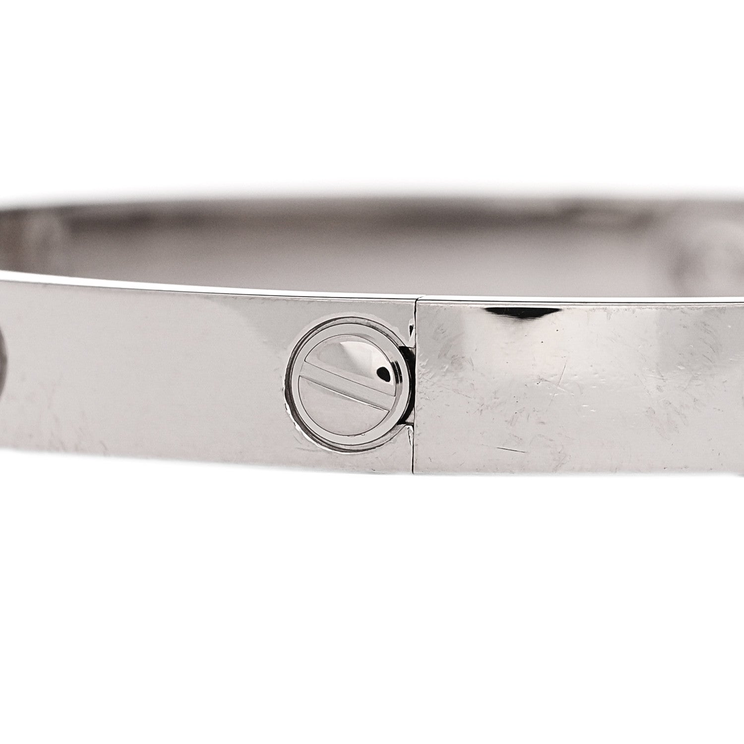 Cartier 18K White Gold LOVE Bracelet 18 7 of 8