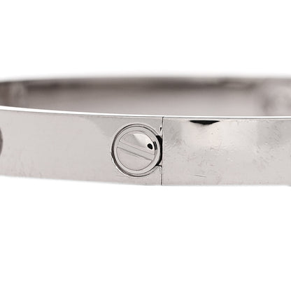 Cartier 18K White Gold LOVE Bracelet 18 7 of 8