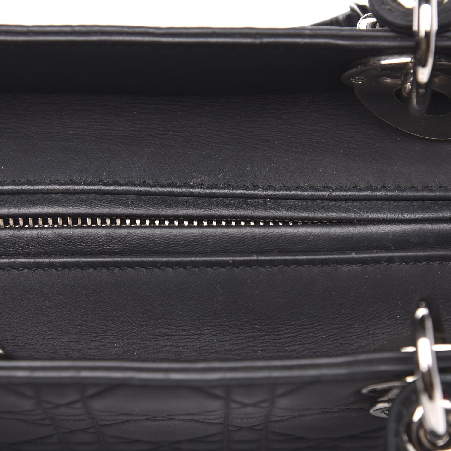 Christian Dior Ultra Matte Calfskin Cannage Medium Lady Dior Black 13 of 14