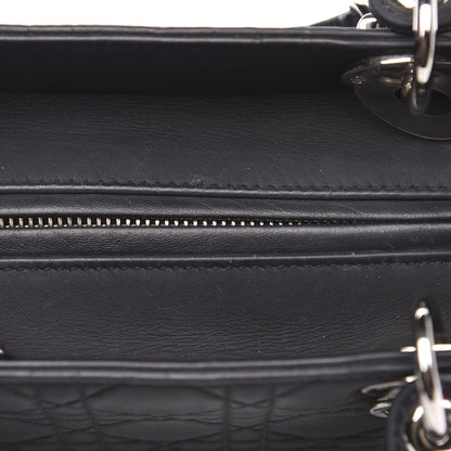 Christian Dior Ultra Matte Calfskin Cannage Medium Lady Dior Black 13 of 14