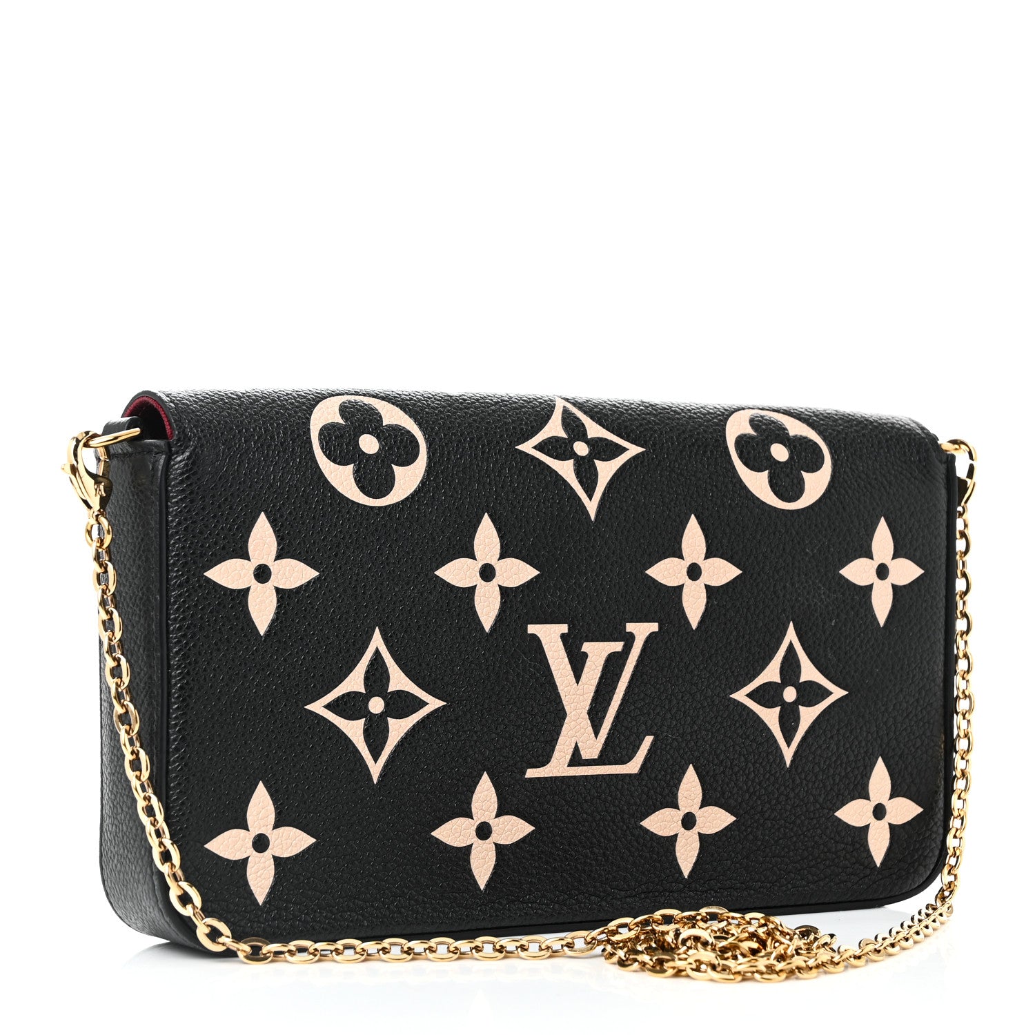 Louis Vuitton Empreinte Monogram Giant Felicie Pochette Black Beige 4 of 10