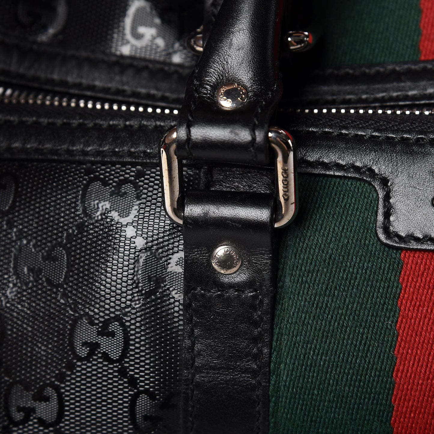 Imprime Monogram Web Carry On Duffle Bag Black