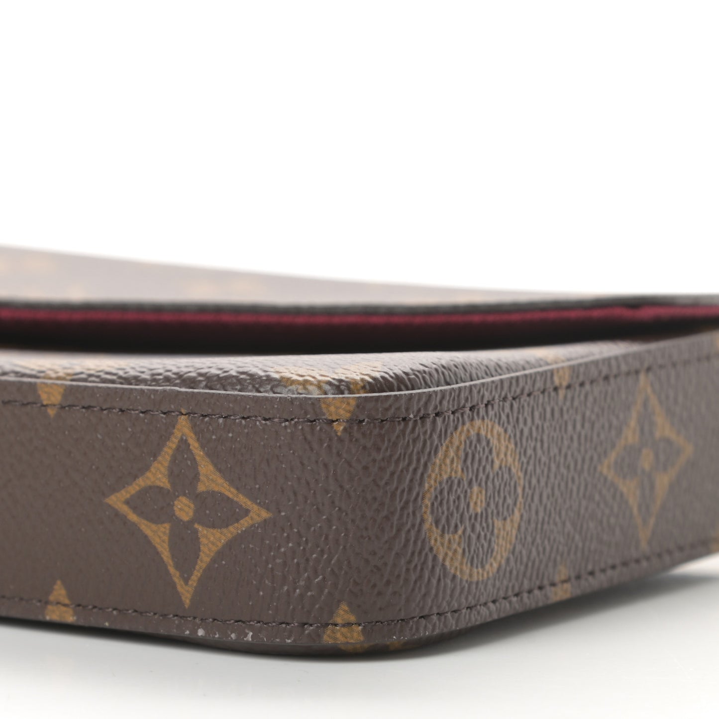 Monogram Pochette Felicie Chain Wallet Fuchsia