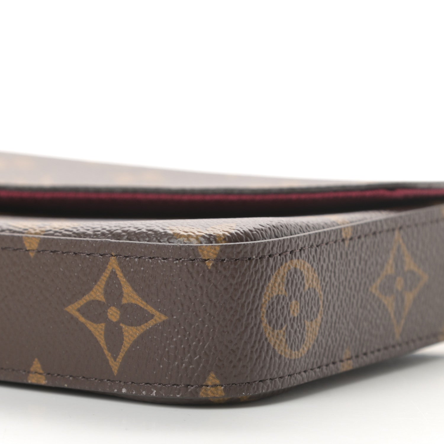 Louis Vuitton Monogram Pochette Felicie Chain Wallet Fuchsia 8 of 15