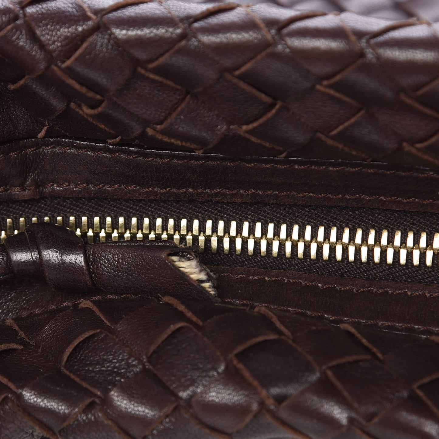Nappa Intrecciato Hobo Ebano