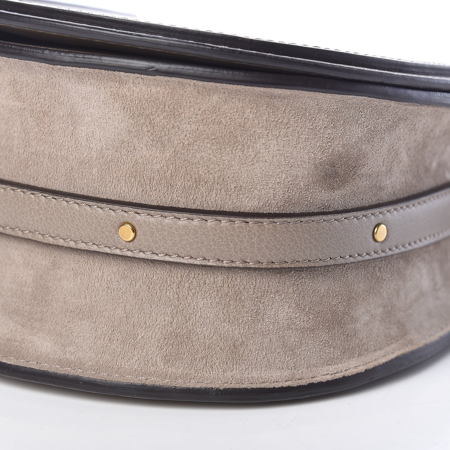 Chloe Calfskin Suede Medium Nile Bracelet Bag Motty Grey 9 of 9