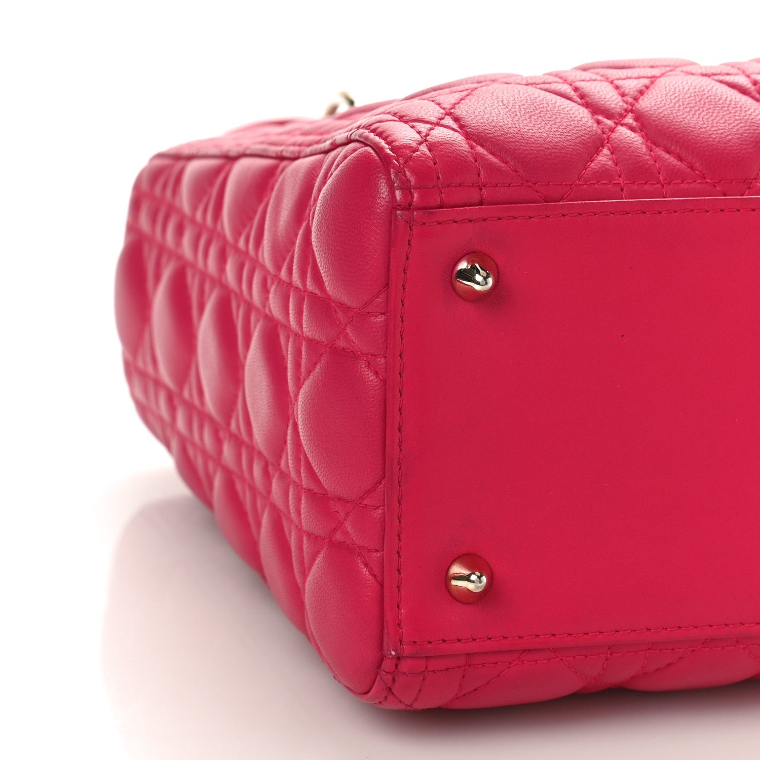 Christian Dior Lambskin Cannage Medium Lady Dior Pink 7 of 11