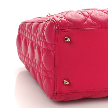 Christian Dior Lambskin Cannage Medium Lady Dior Pink 7 of 11