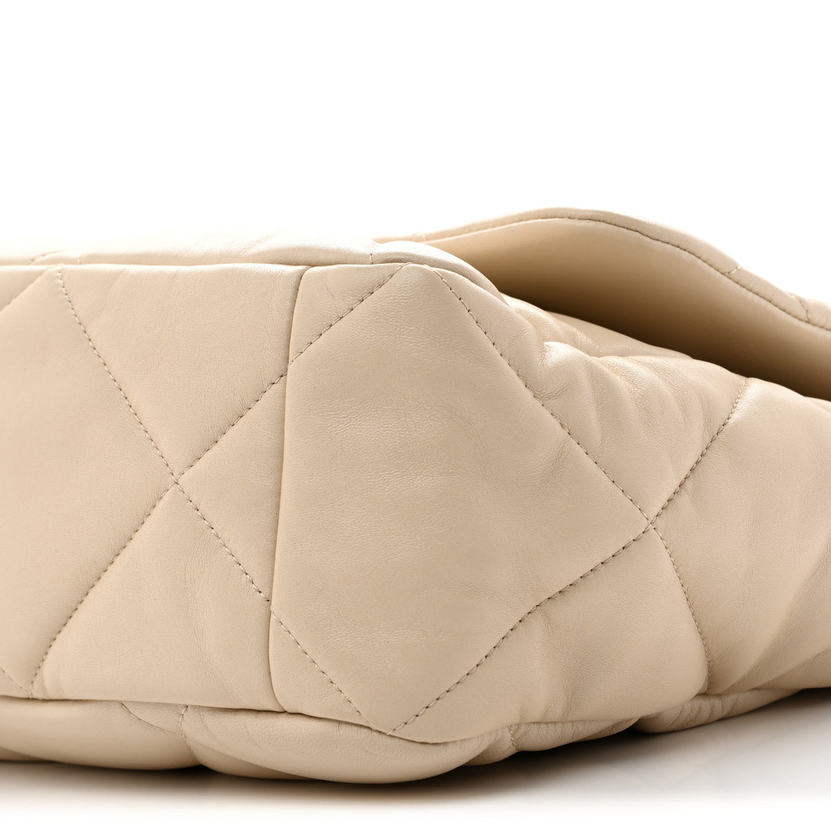 Chanel Lambskin Quilted Maxi Chanel 19 Flap Beige 10 of 13