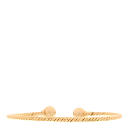 David Yurman 18K Yellow Gold Diamond 3mm Solari Bracelet 2 of 4