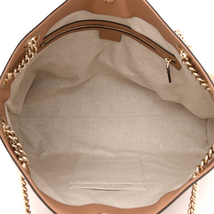 Gucci Pebbled Calfskin Medium Soho Chain Shoulder Bag Camelia 5 of 8