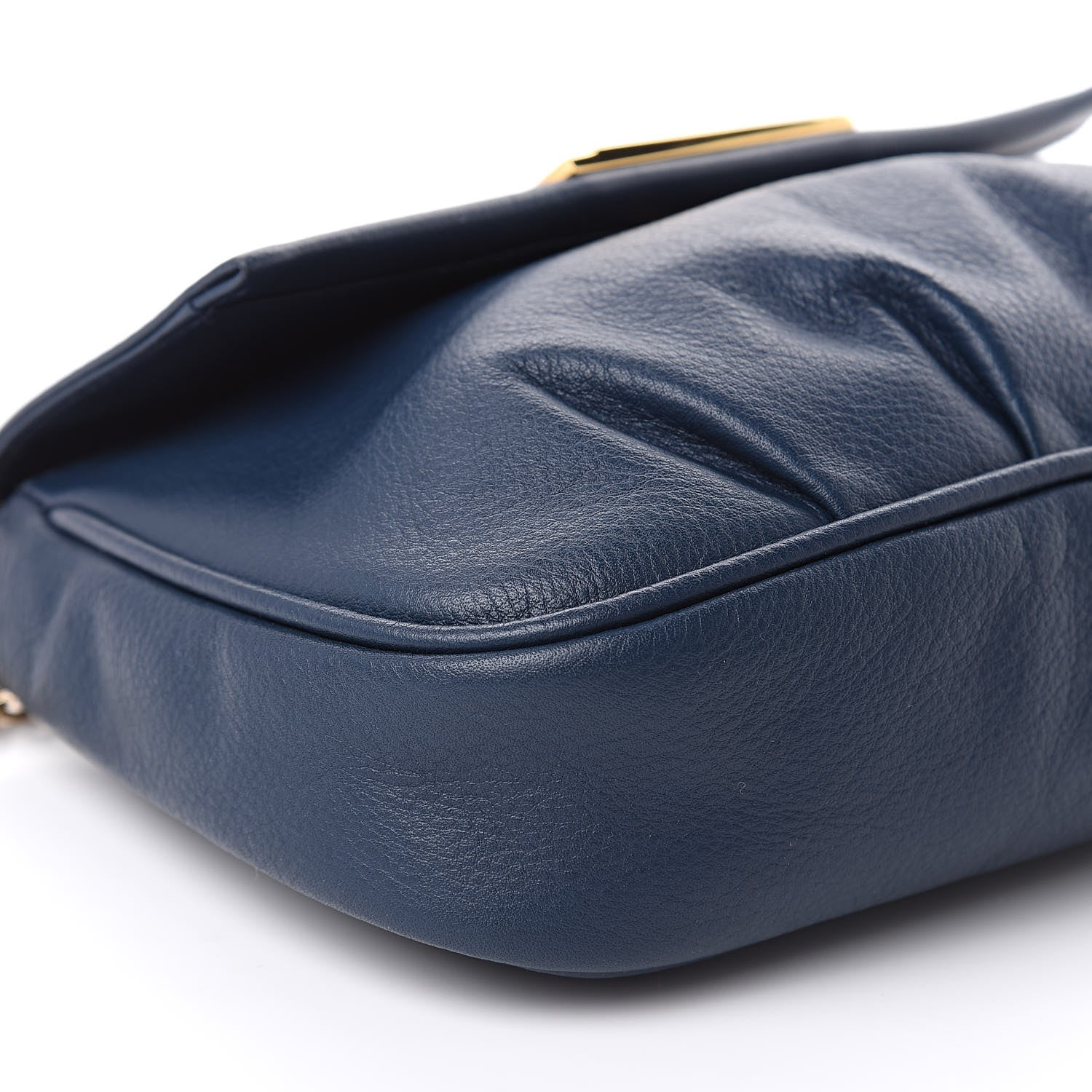 Fendi Vitello Flamingo Fendista Pouchette Crossbody Blue 8 of 11