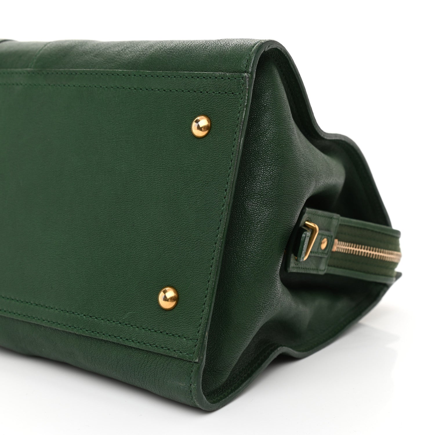 Saint Laurent Sheepskin Medium Cabas ChYc Tartan Green 7 of 10