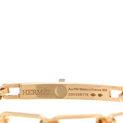 Hermes 18K Yellow Gold Diamond PM Kelly Chaine Bracelet SH 3 of 4