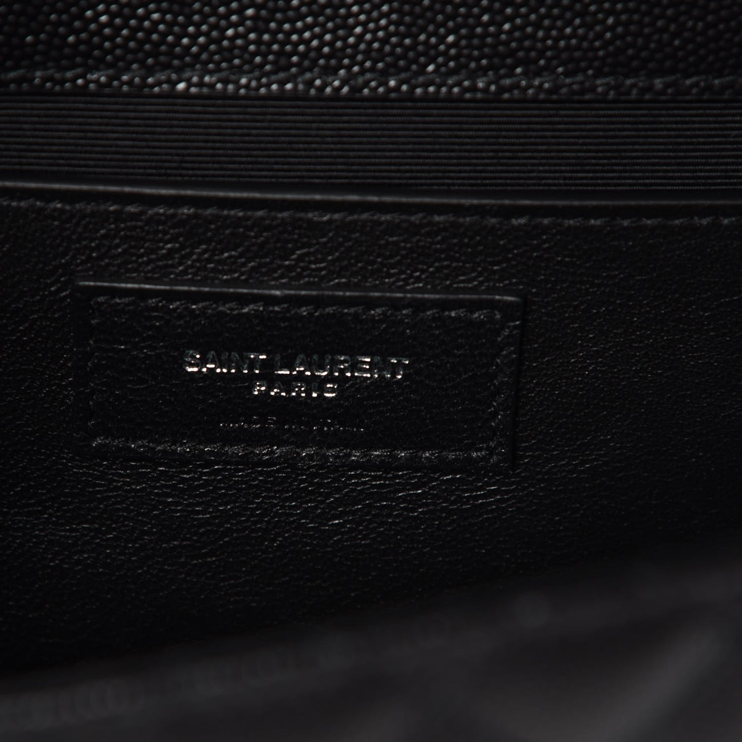 Grain De Poudre Textured Mixed Matelasse Triquilt Medium Monogram Satchel Black