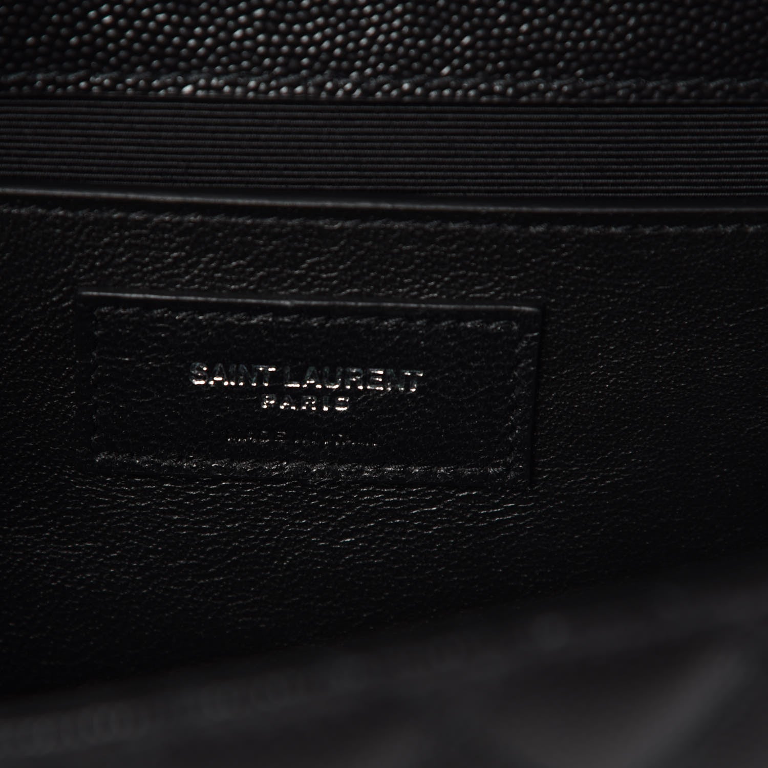 Saint Laurent Grain De Poudre Textured Mixed Matelasse Triquilt Medium Monogram Satchel Black 8 of 8