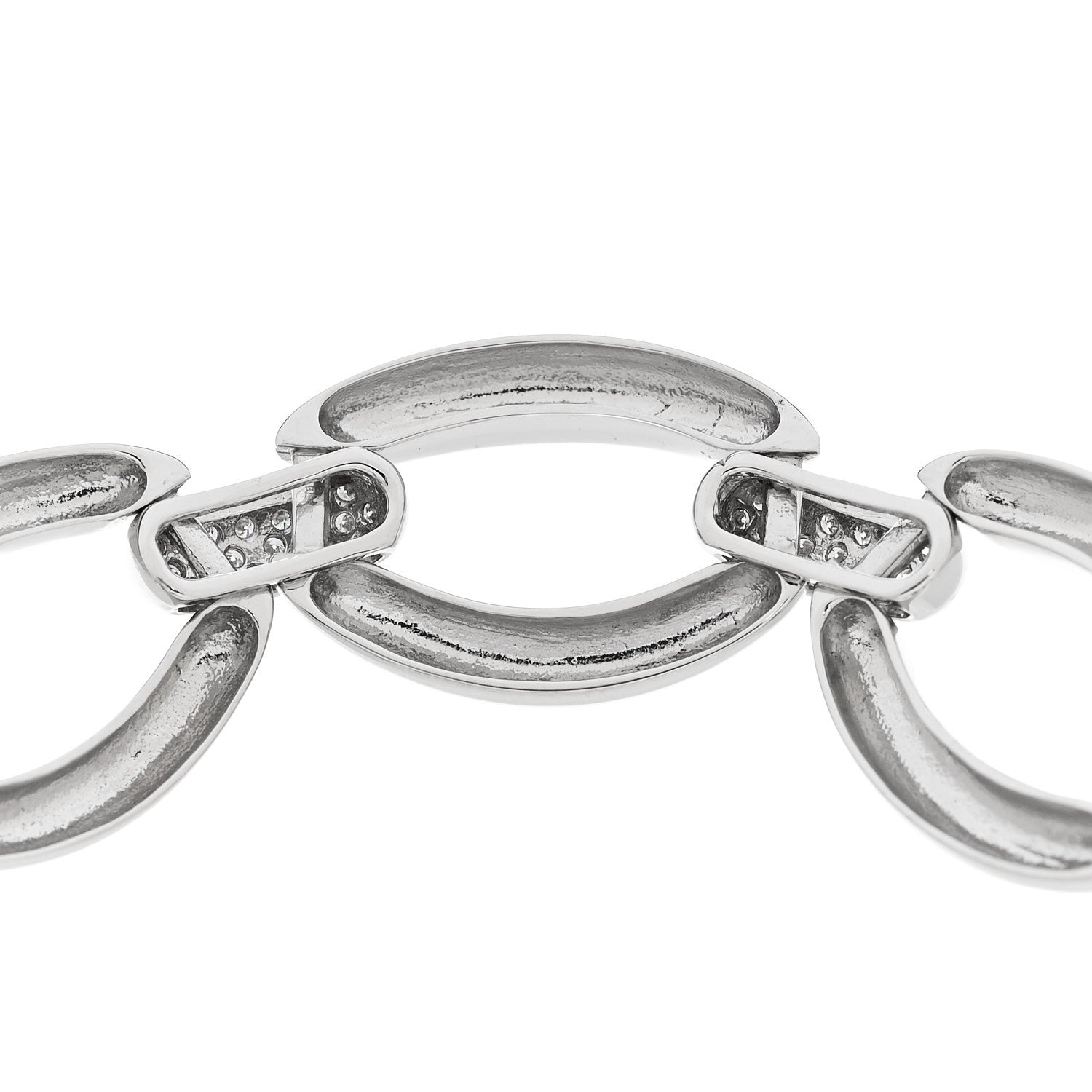 Parker & West by FASHIONPHILE 18K White Gold Diamond .60ct Oval Link Bracelet 5 of 7