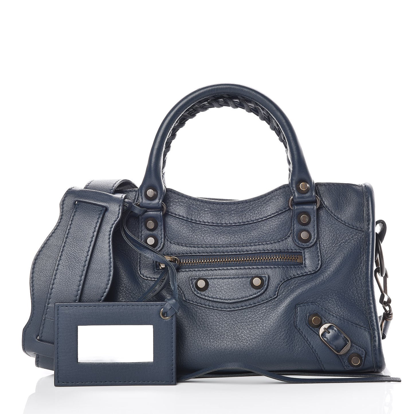 Calfskin Classic Hardware Mini City Bleu Nuit Dark Sea