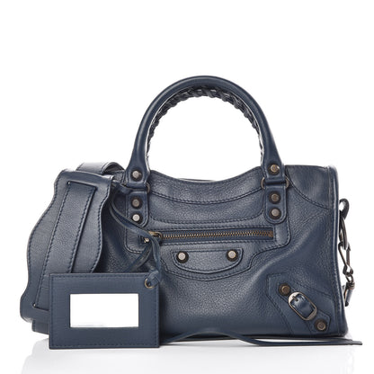 Balenciaga Calfskin Classic Hardware Mini City Bleu Nuit Dark Sea 1 of 11