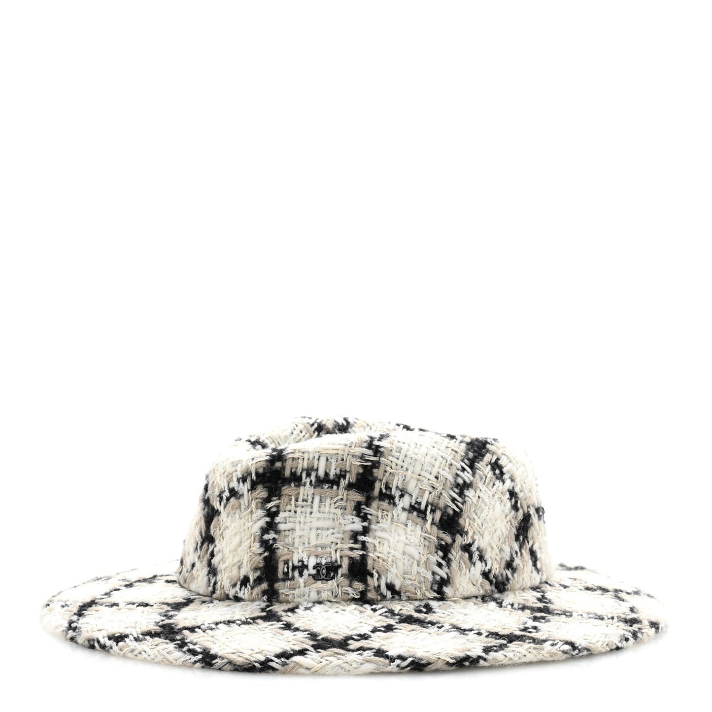 Tweed Hat M Ivory Black Grey