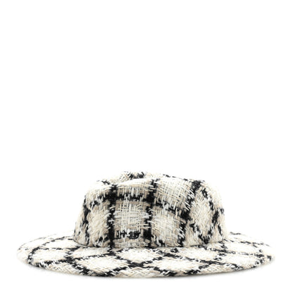 Chanel Tweed Hat M Ivory Black Grey 1 of 9