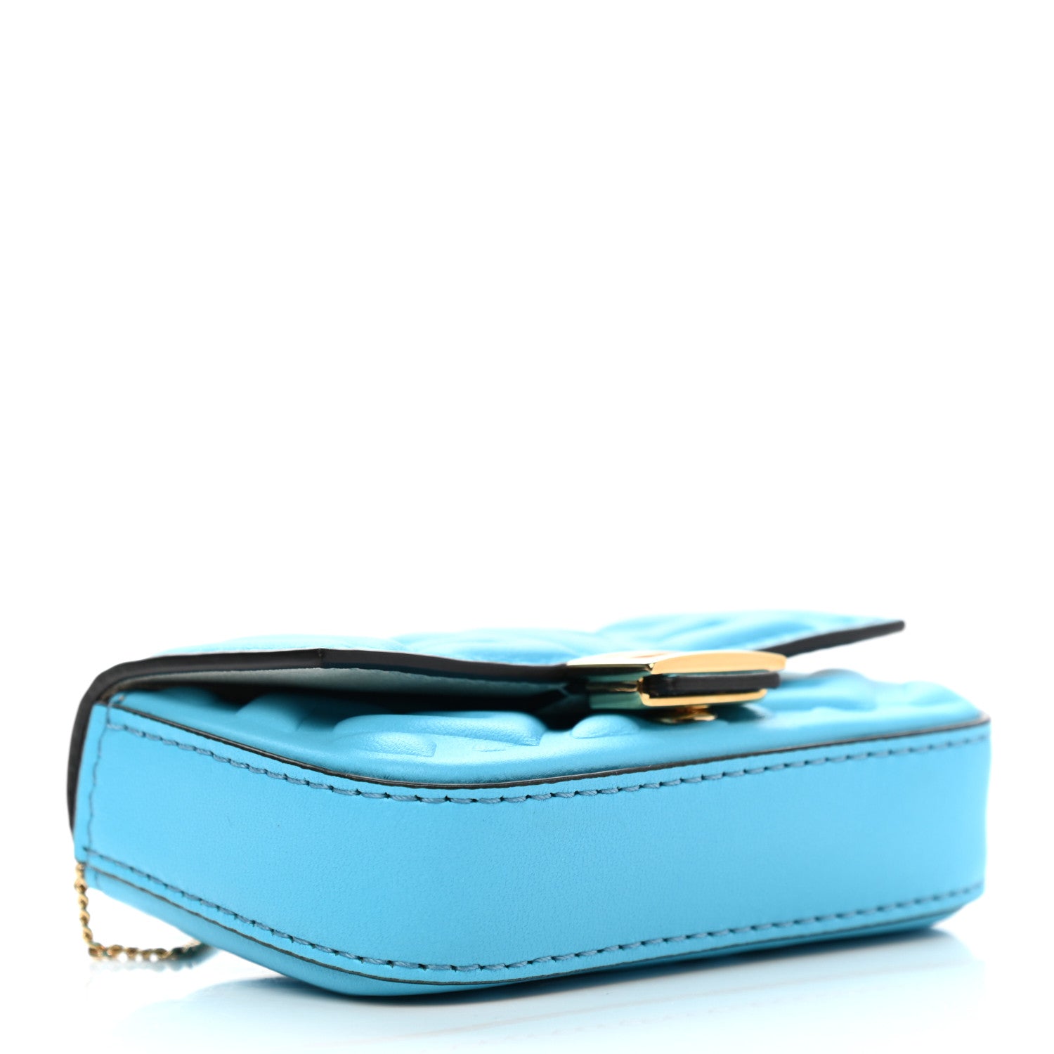 Fendi Nappa Matisse FF Embossed Nano Baguette Charm Pool 4 of 9