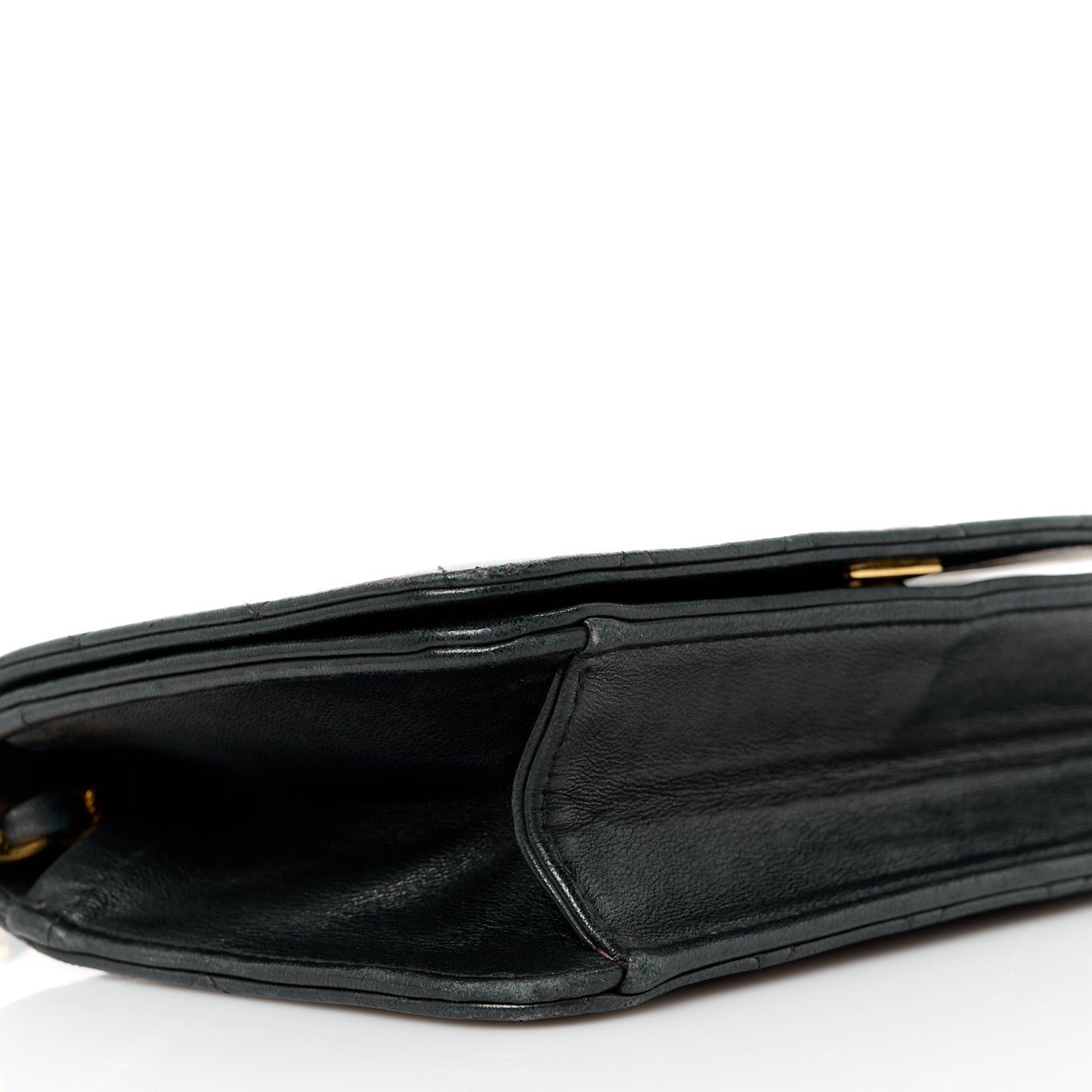 Lambskin Quilted Small Single Flap Black