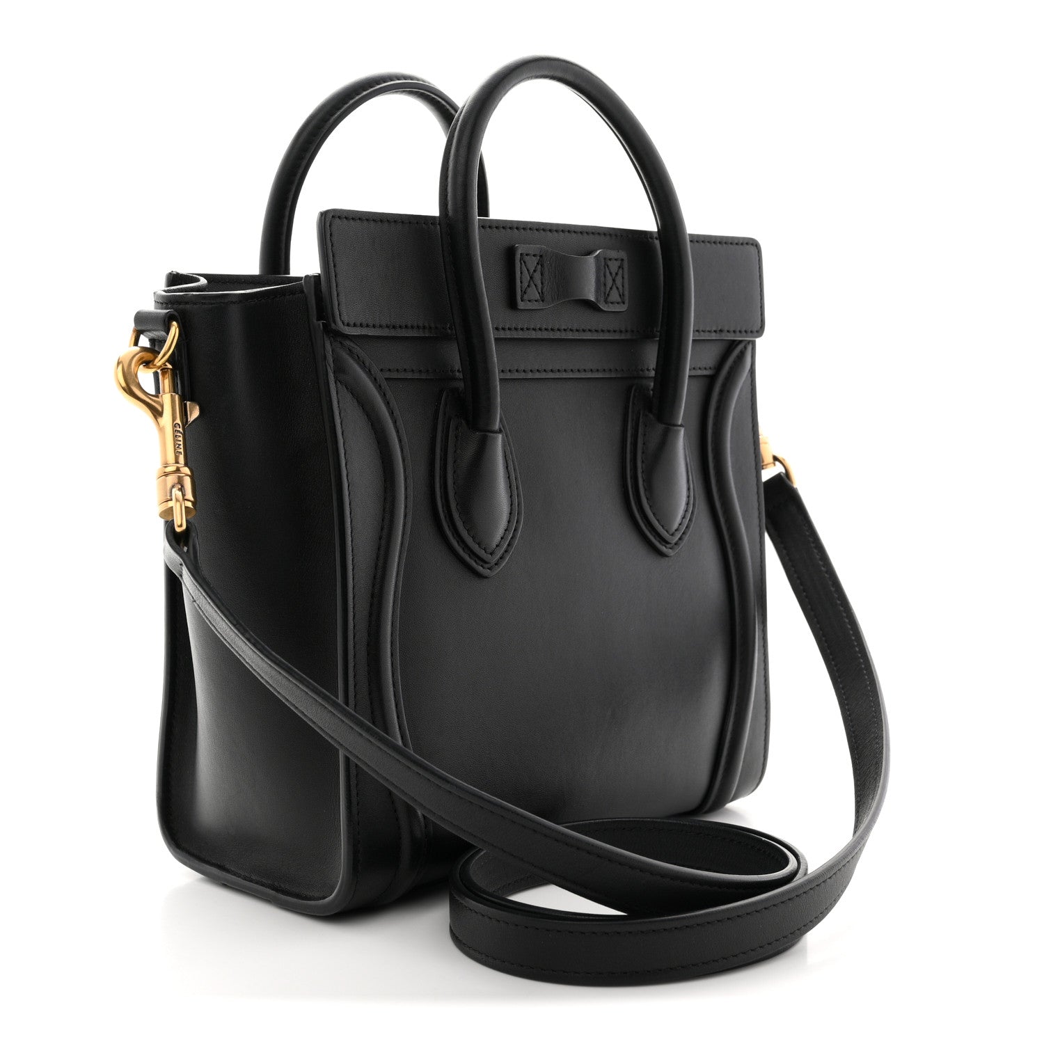 Celine Smooth Calfskin Nano Luggage Black 3 of 11