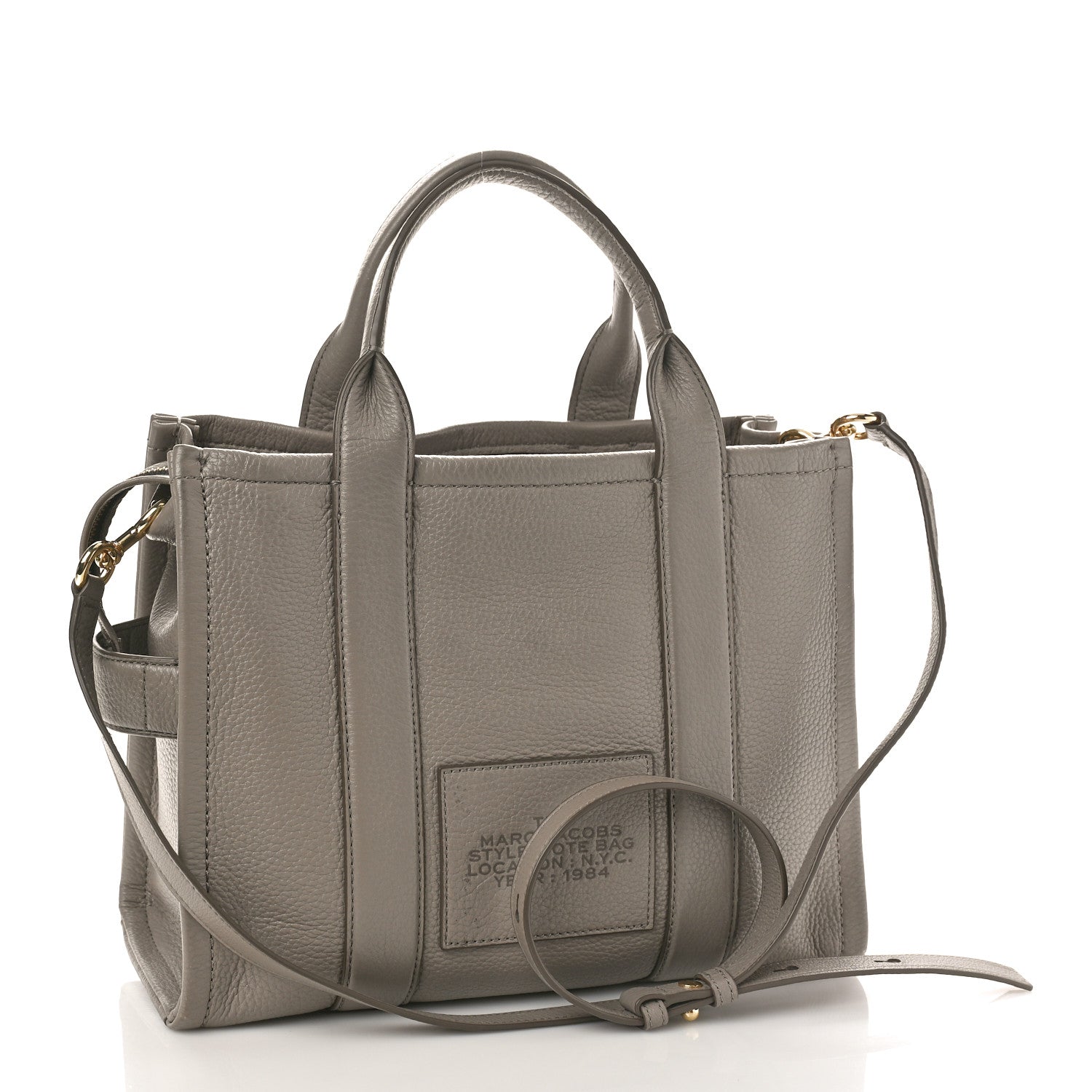 Marc Jacobs Grained Calfskin Small The Tote Bag Cement 3 of 8