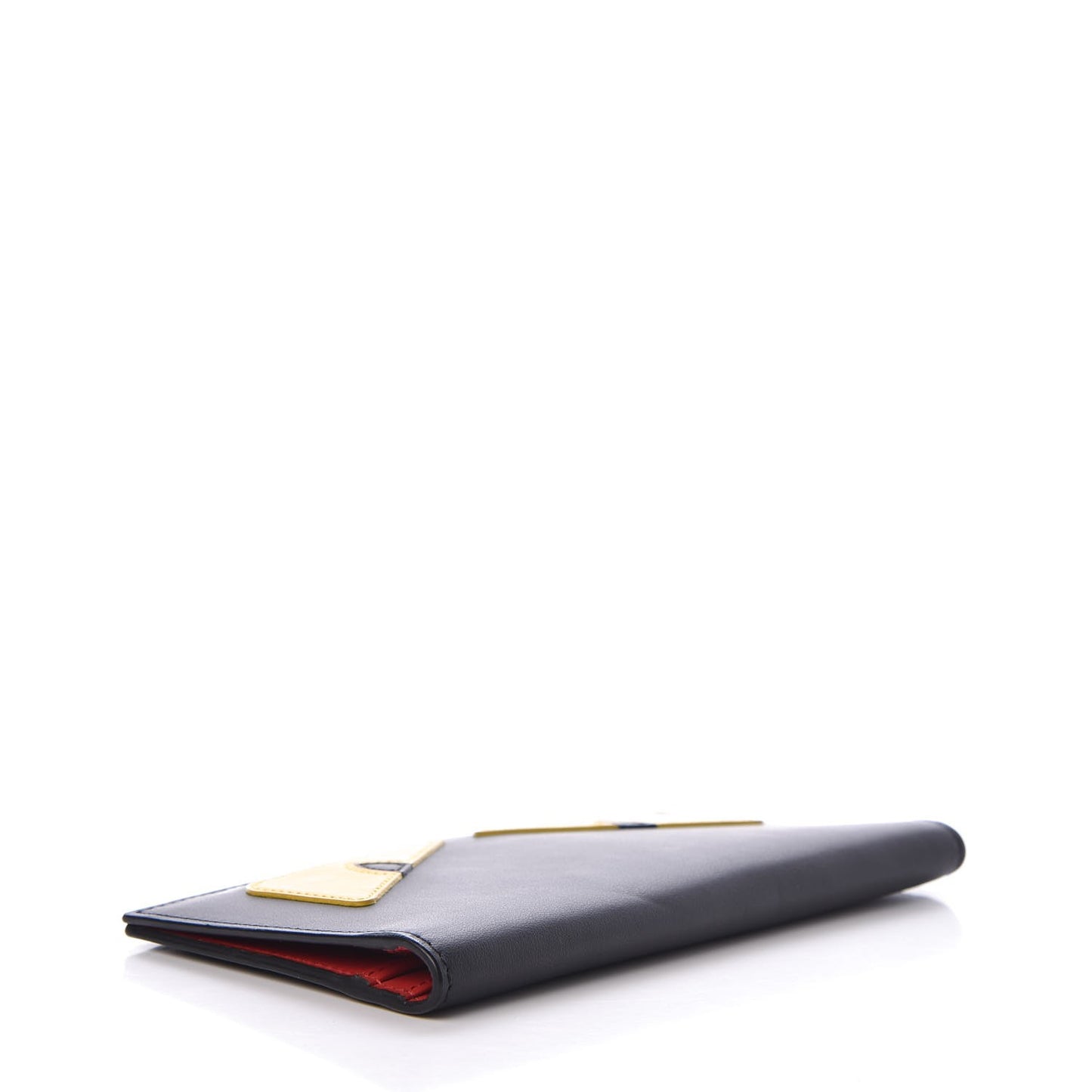 Vitello Century Monster Eyes Inlay Continental Wallet Black Giallo Rosso