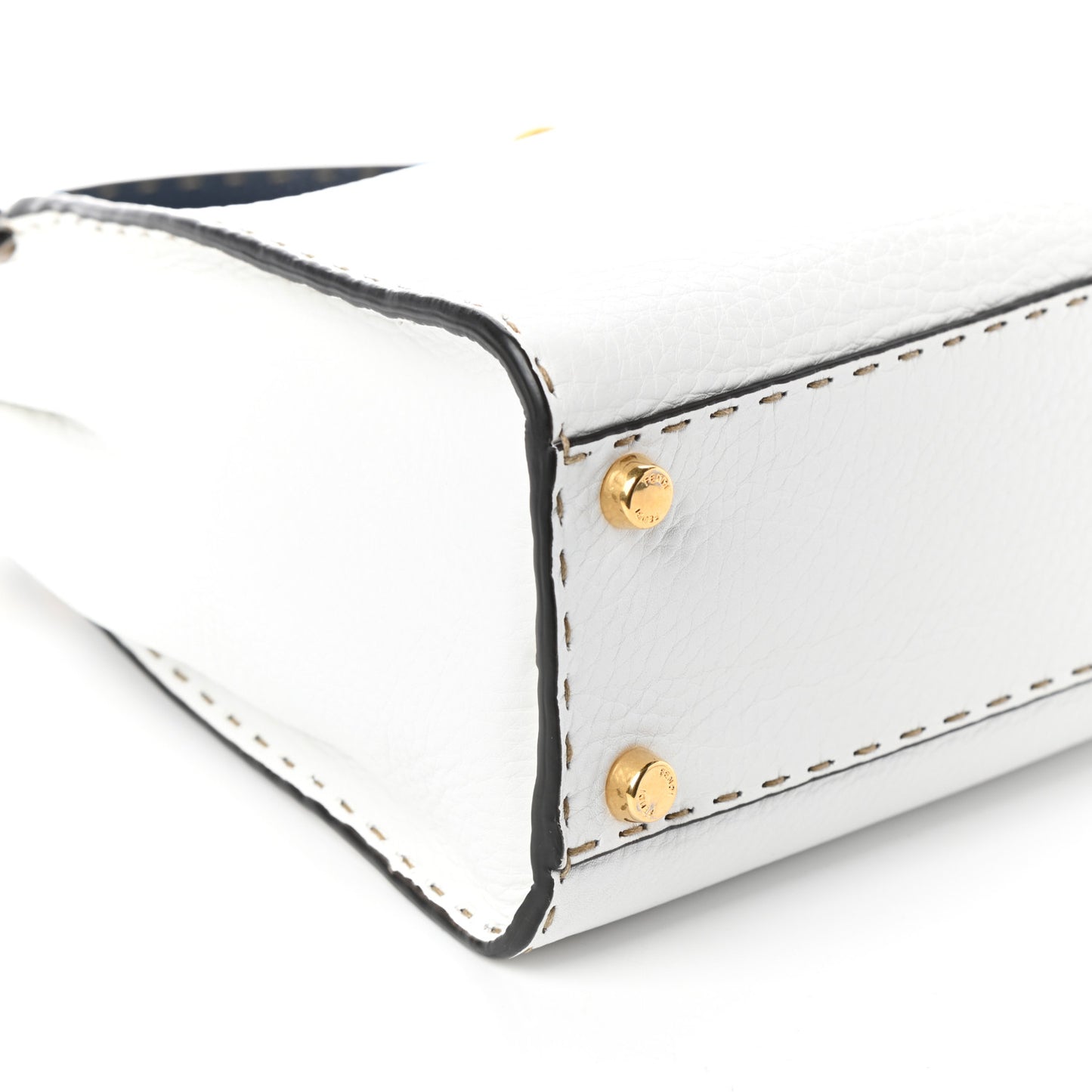 Cuoio Romano Selleria Tri-color Medium Peekaboo Iconic Satchel White Indaco Saddler