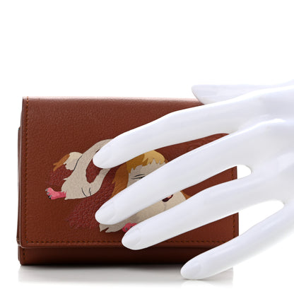 Loewe X HOWL'S MOVING CASTLE Calfskin Heen Trifold Wallet Rust 2 of 11